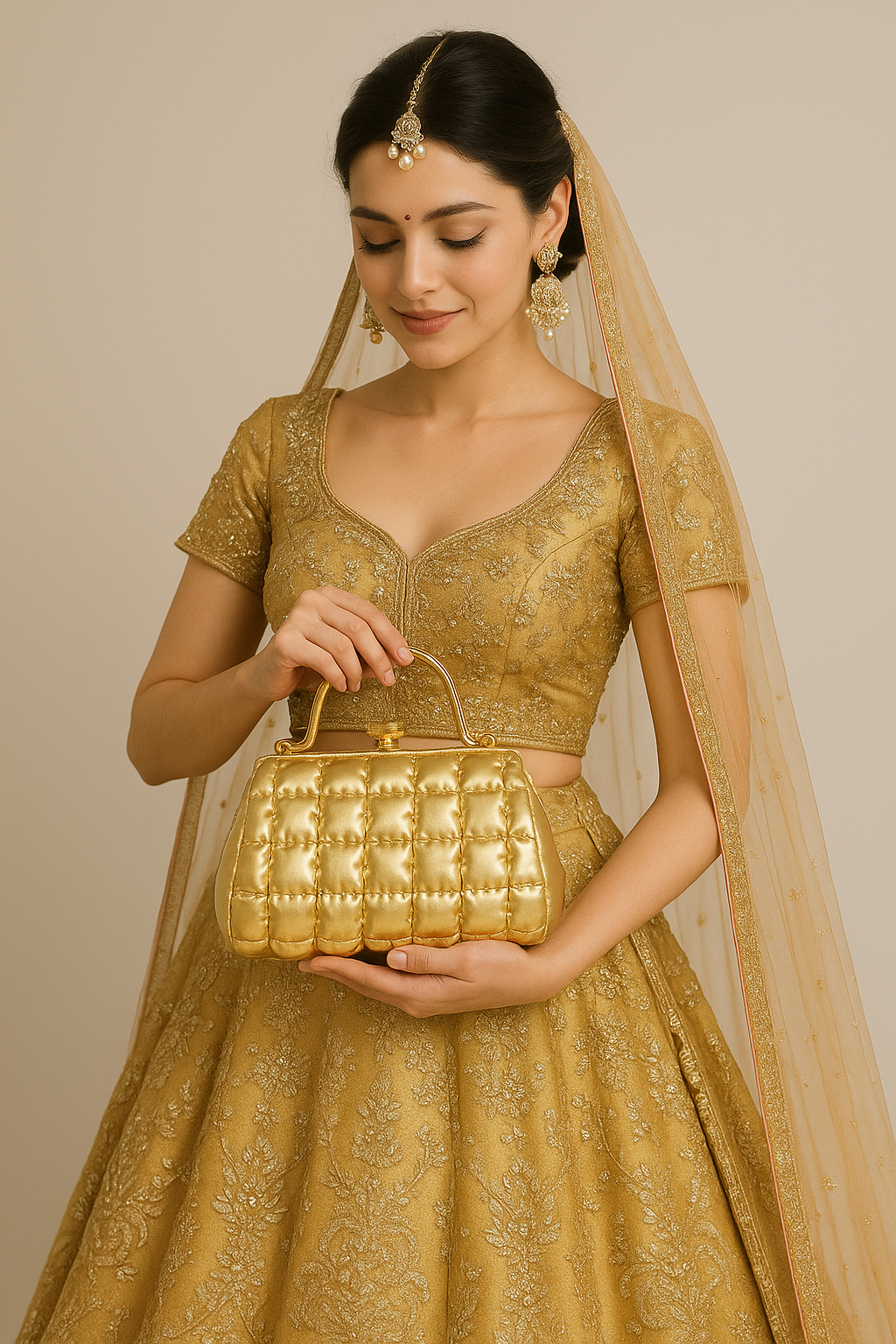 Bridal clutch bag