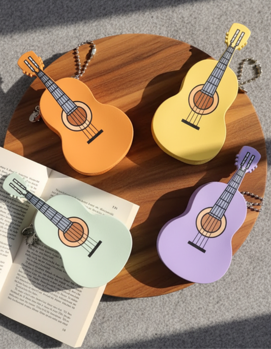 guitar shape coin pouches