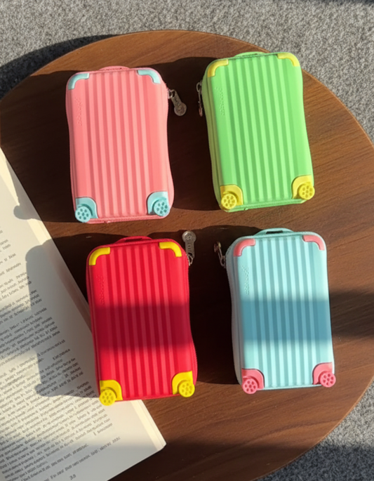 suitcase coin pouch