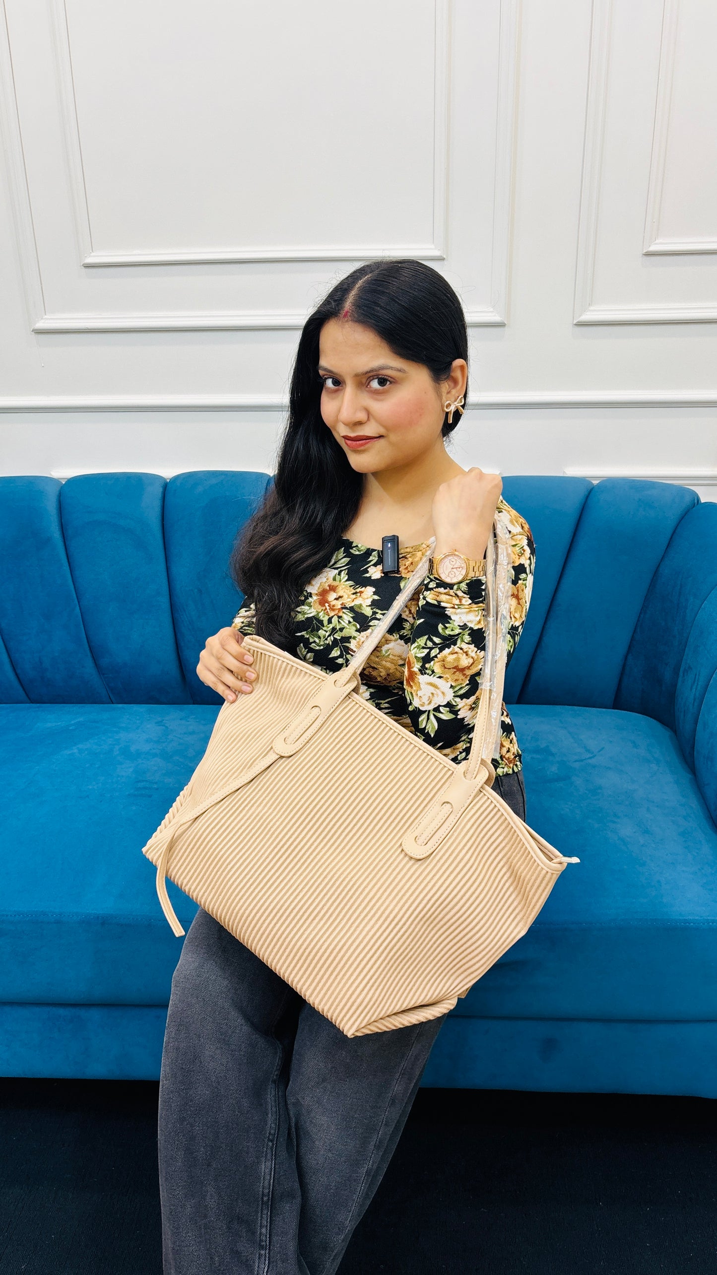 Aura Rib Tote Vuemod | Laptop upto 13"