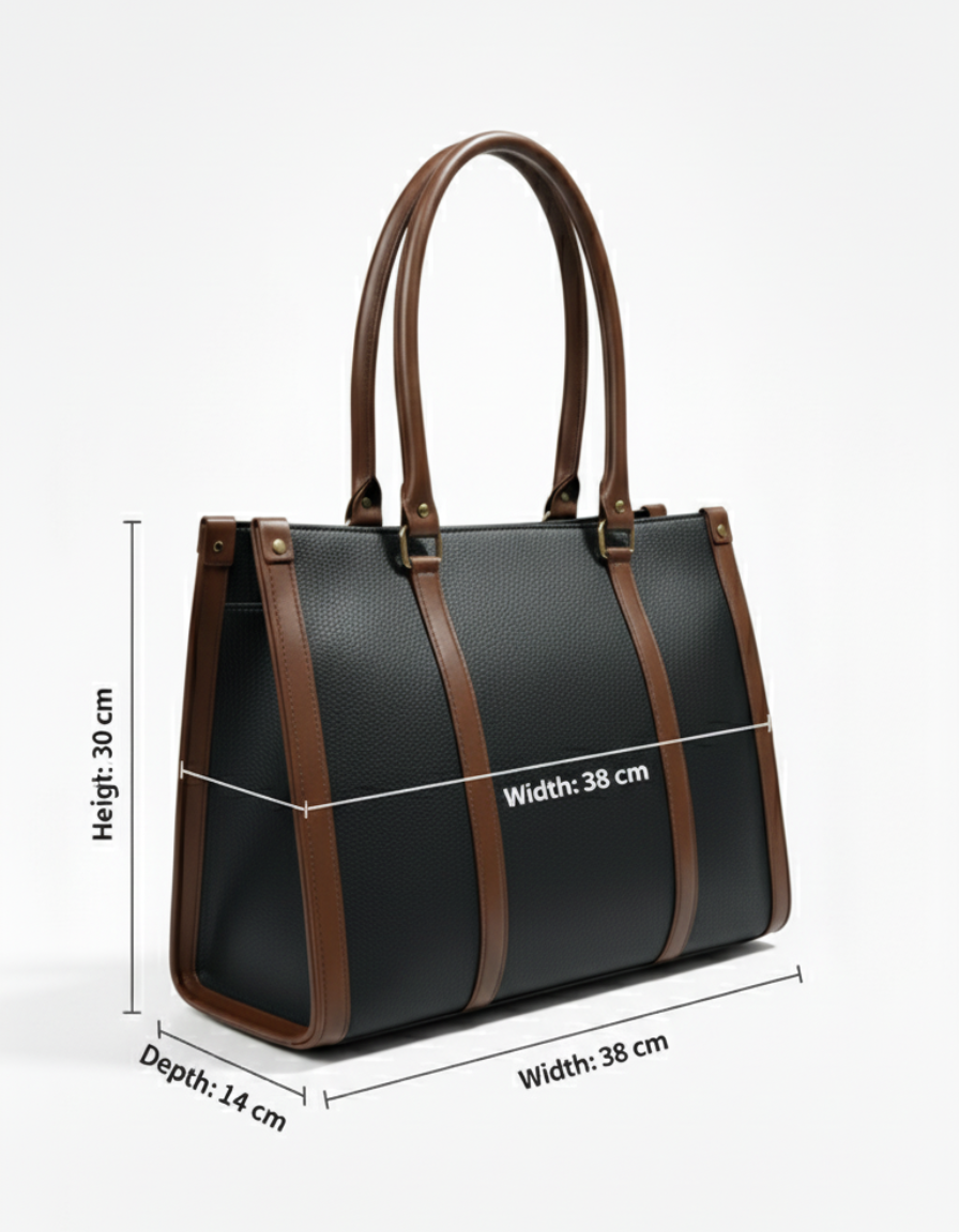 Everyday Laptop Tote Bag Black