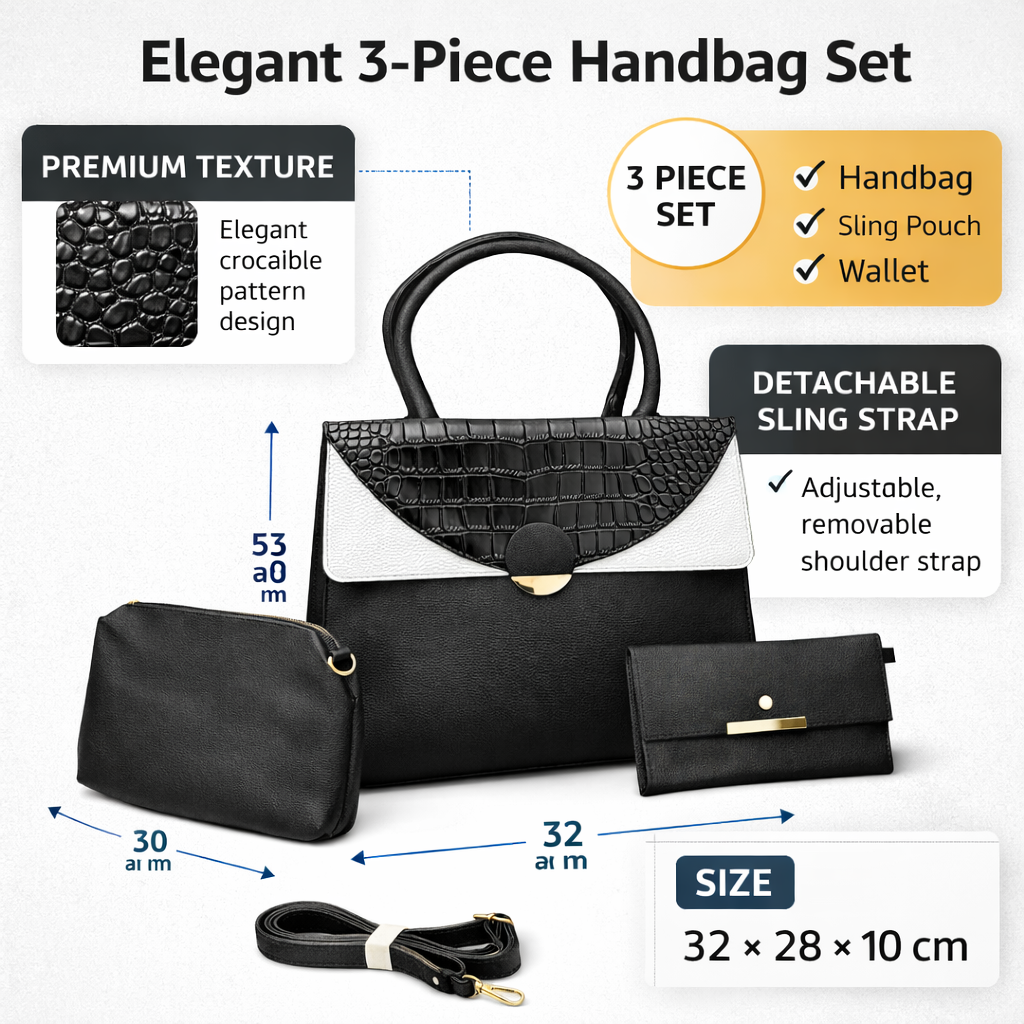 Diana 3 Piece Set Hand Bag