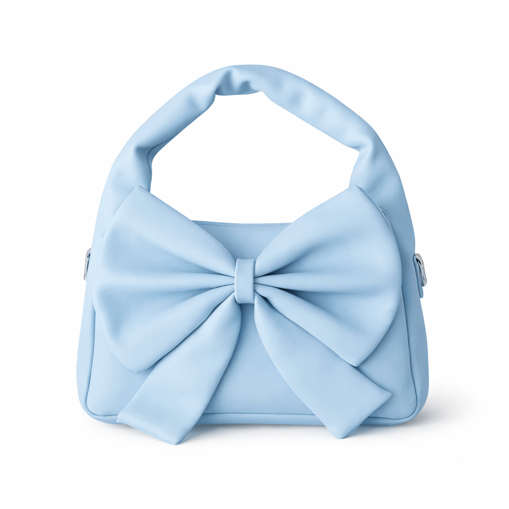 Blush Bow Bag with Broad Belt
