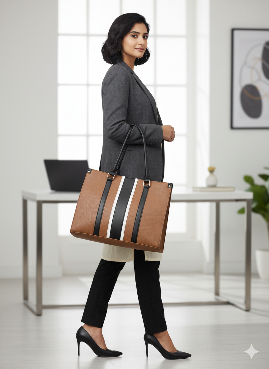 The Classic Tan Laptop Tote