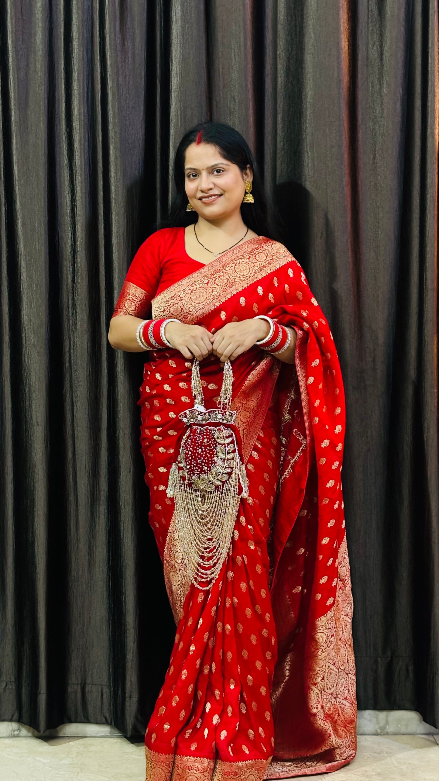 Bridal Heavy Potli Red