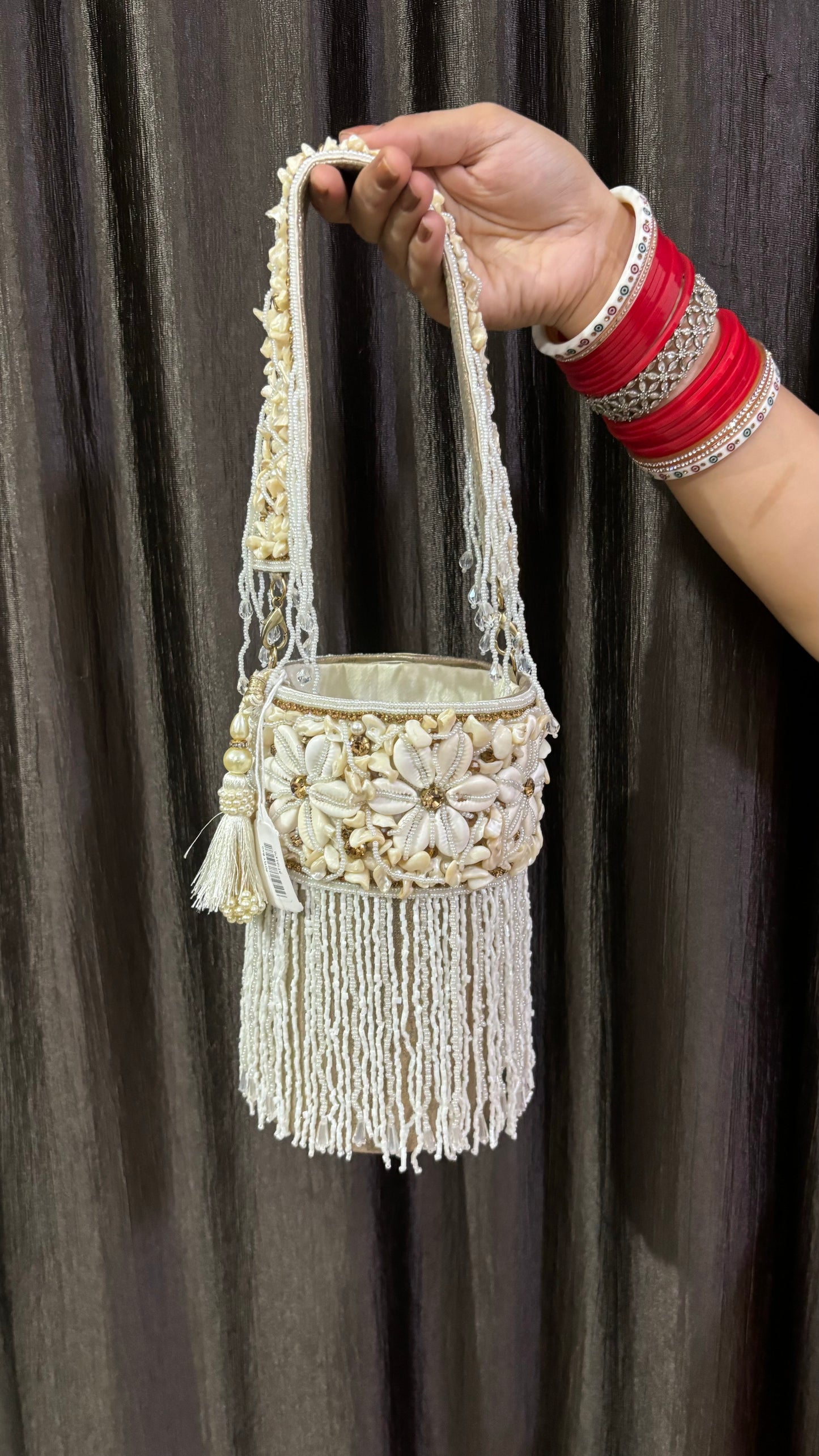 Bridal Heavy Potli White