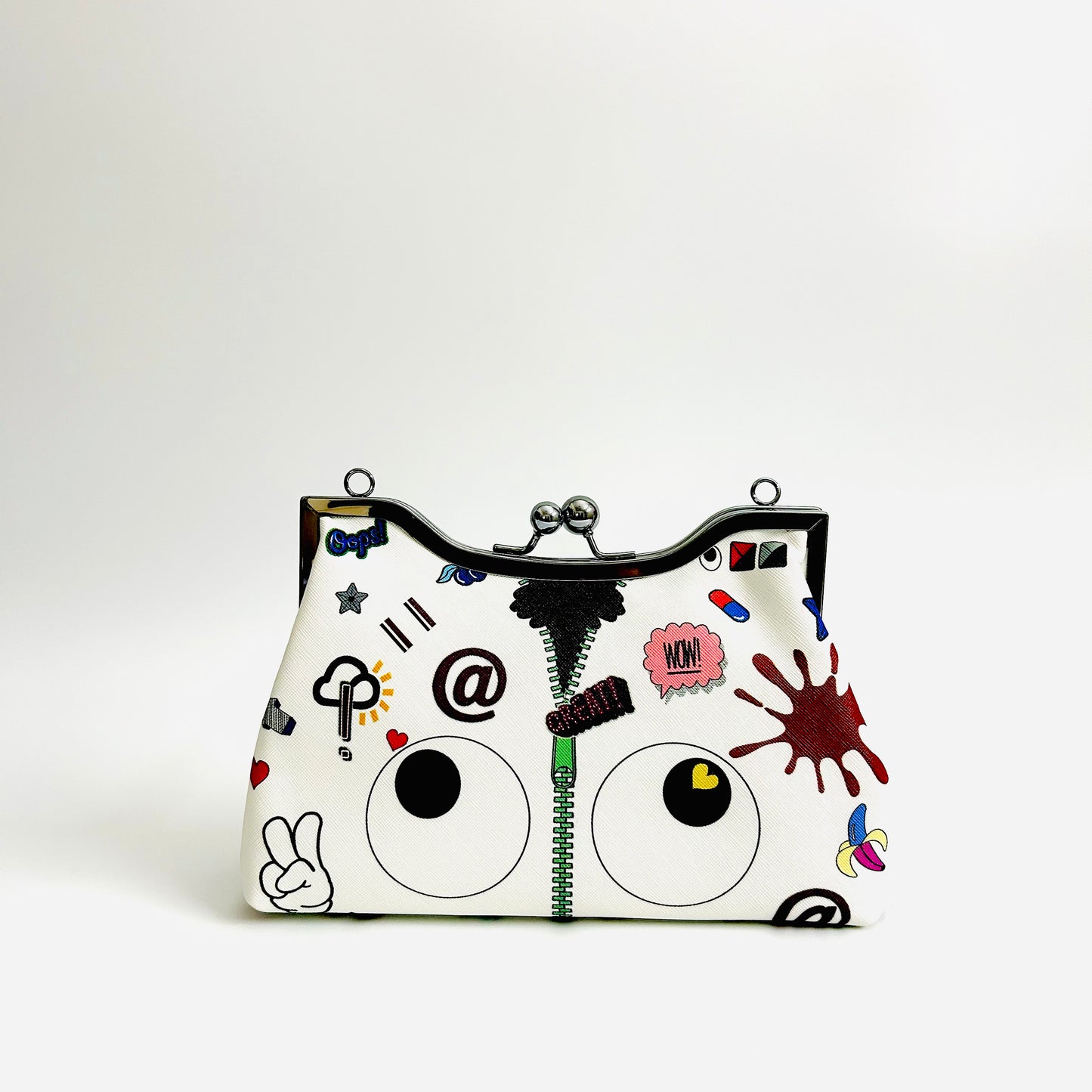 Eye Theme Clutch Cum Sling Bag