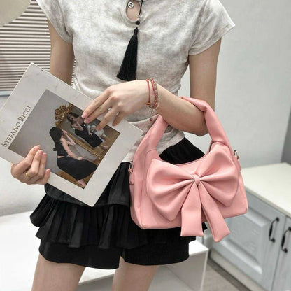 Blush Bow Bag with Broad Belt