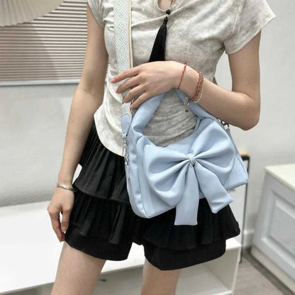 Blush Bow Bag with Broad Belt