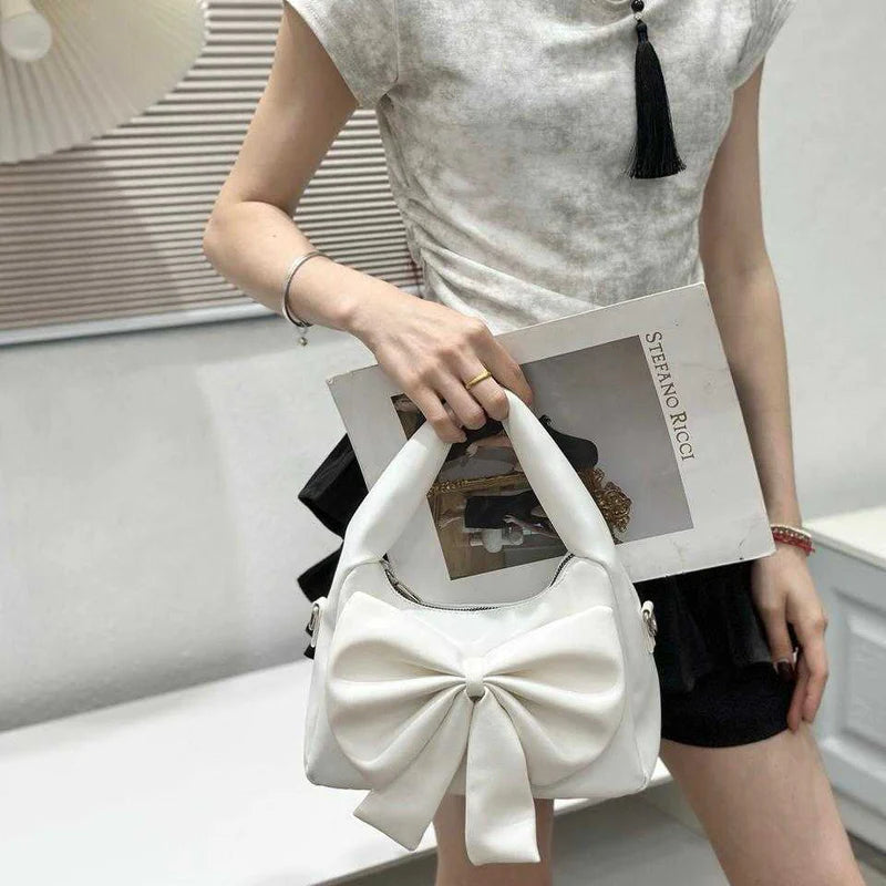 Blush Bow Bag with Broad Belt