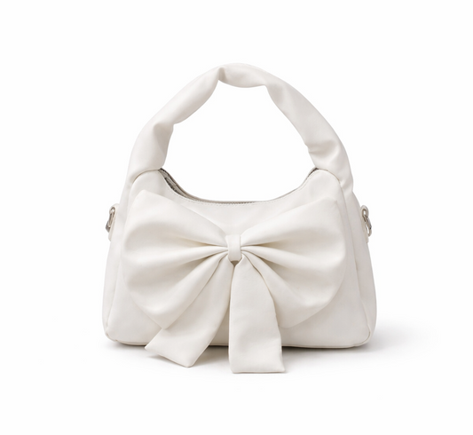 Blush Bow Bag with Broad Belt