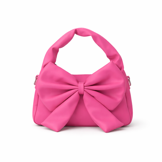 Blush Bow Bag with Broad Belt