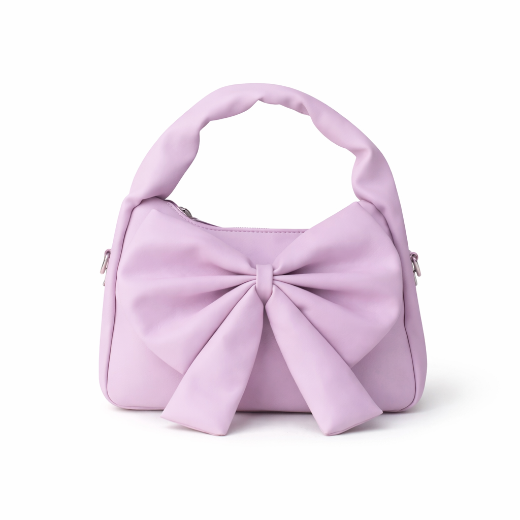 Blush Bow Bag with Broad Belt
