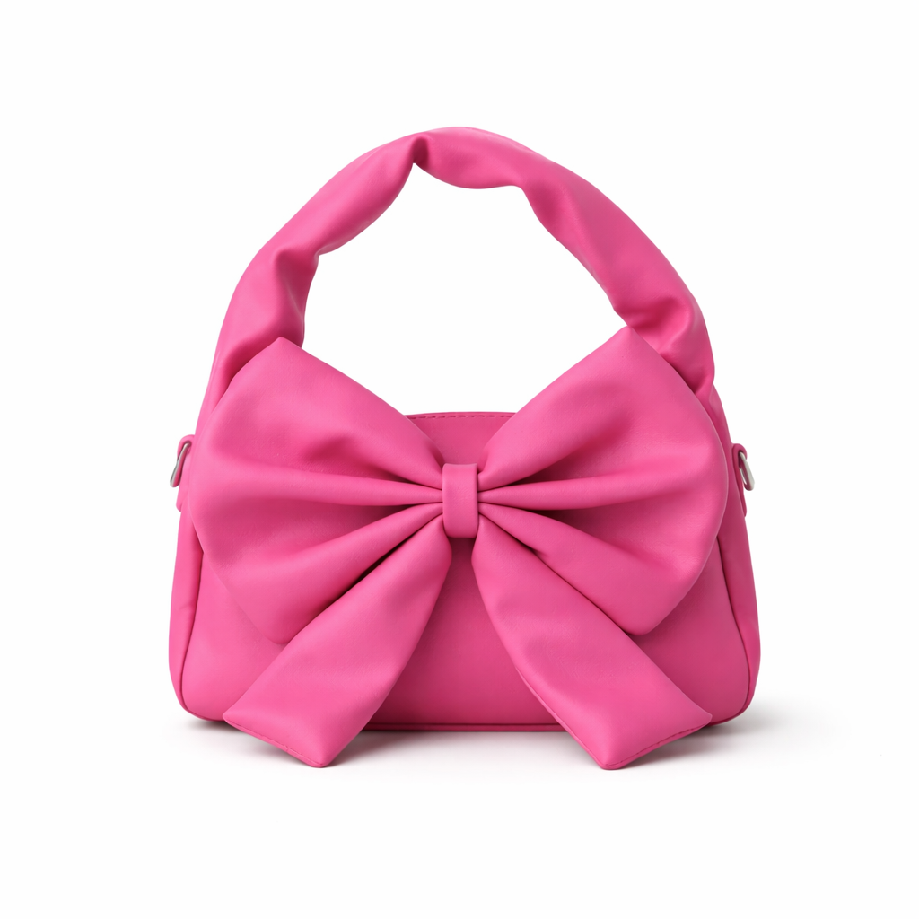 Blush Bow Bag with Broad Belt