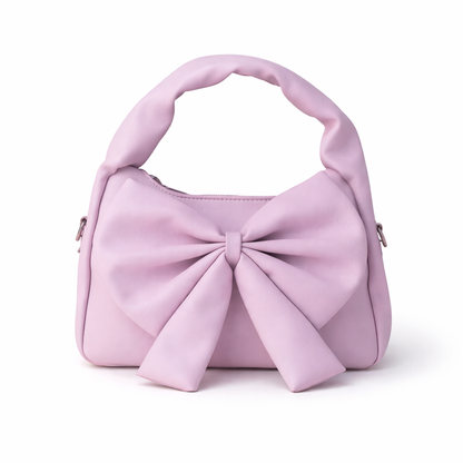 Blush Bow Bag with Broad Belt