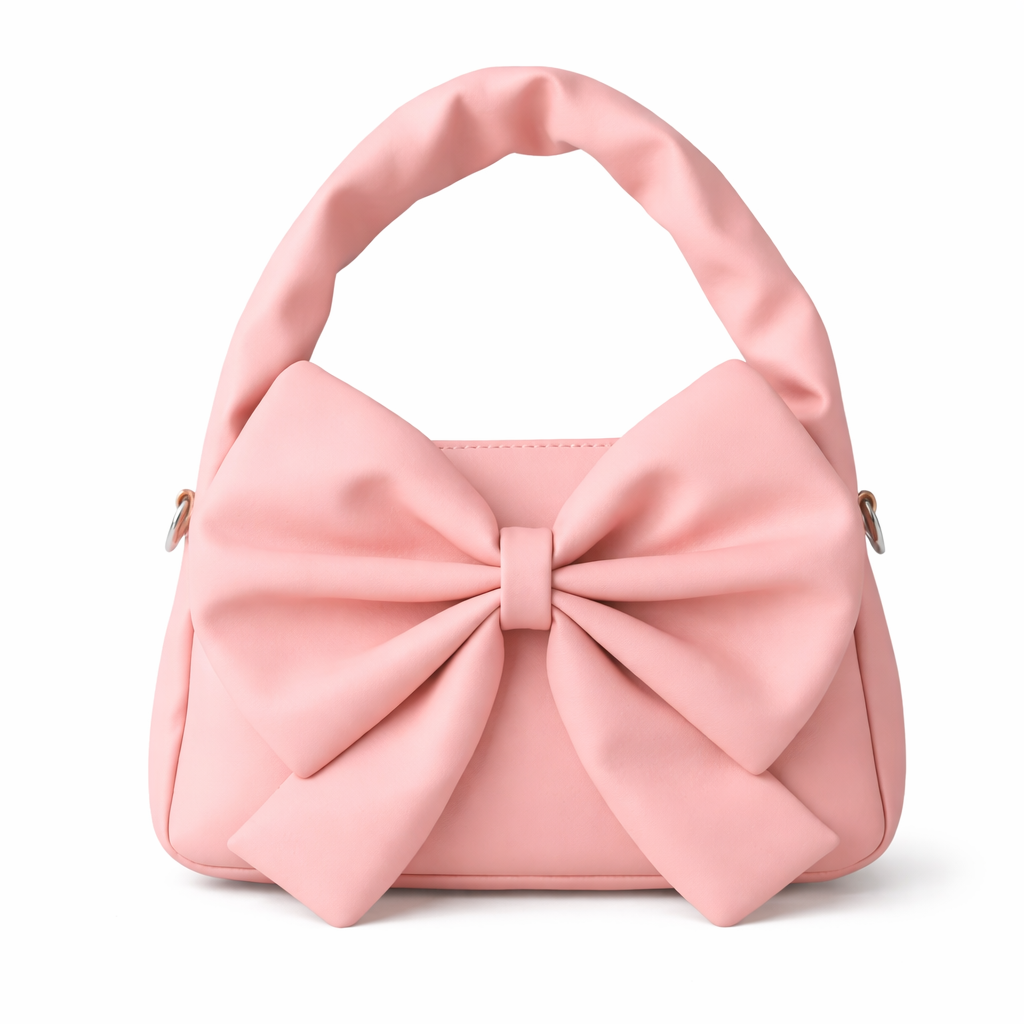 Blush Bow Bag with Broad Belt