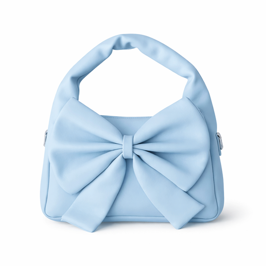 Blush Bow Bag with Broad Belt