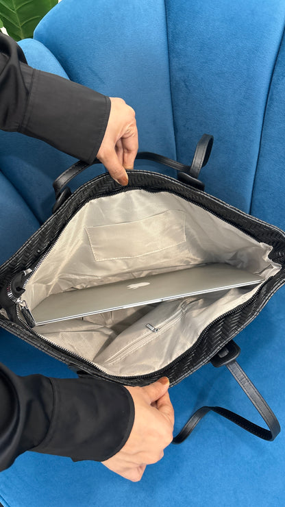 Weave Luxe Tote |  Laptop Up To 13”