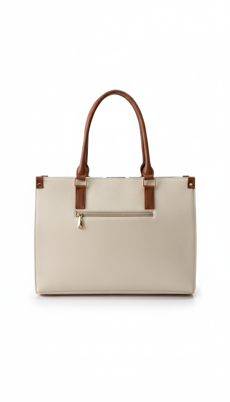 The Classic White Laptop Tote