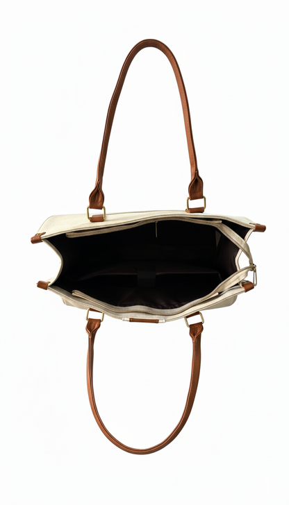 The Classic White Laptop Tote