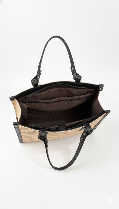 Beige Laptop Tote bag