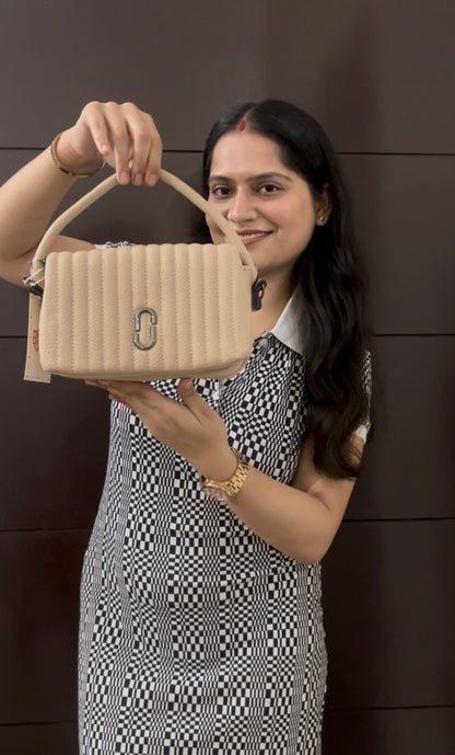 Hand Bag with Broad Belt