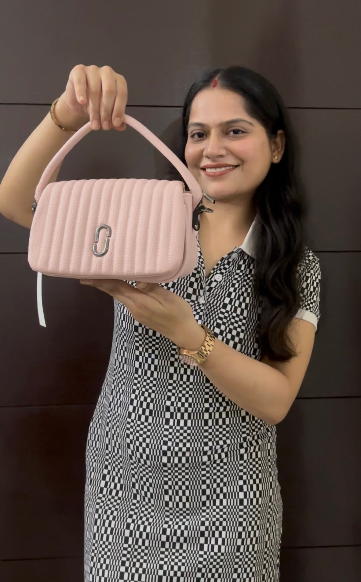 Hand Bag with Broad Belt