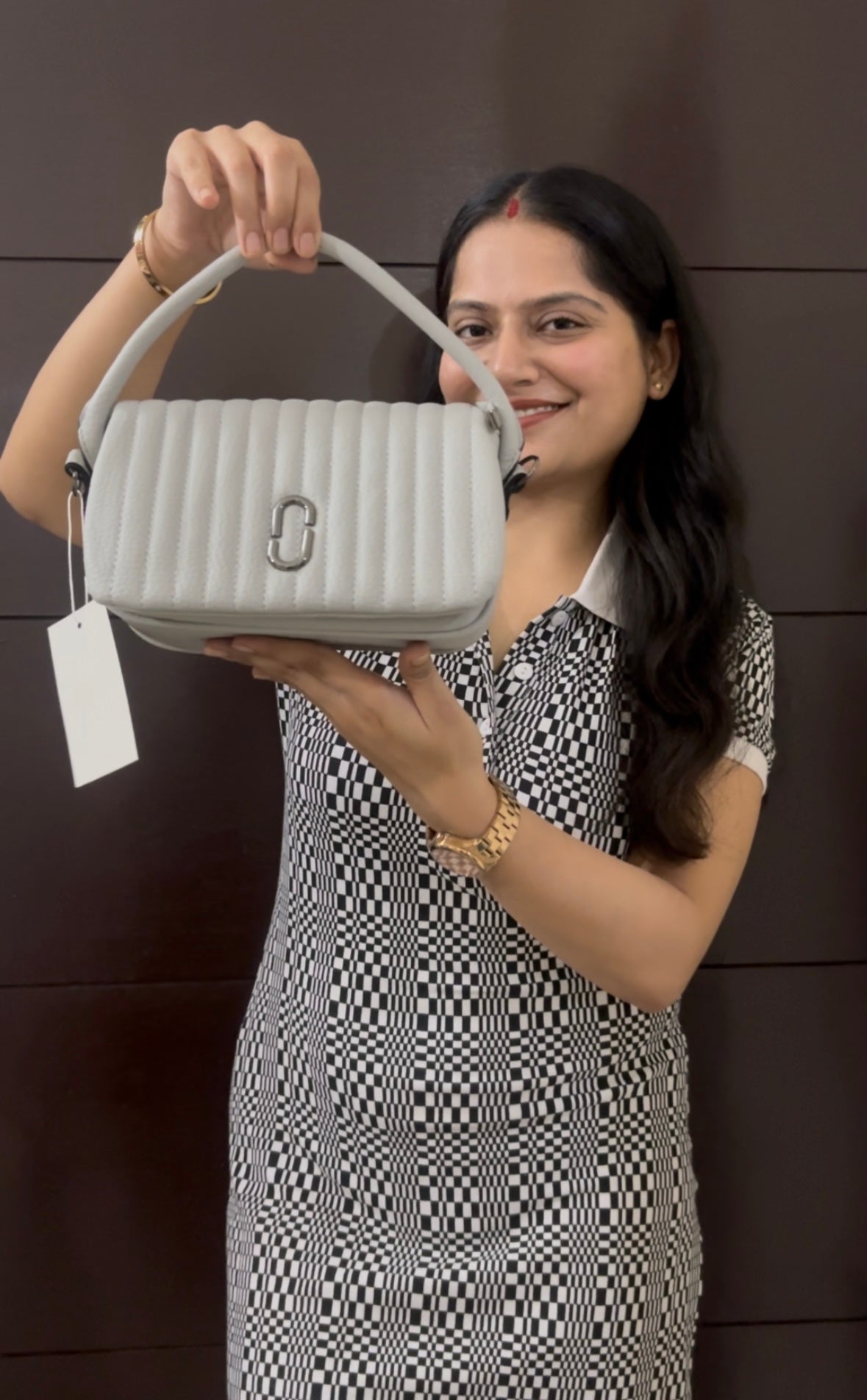 Hand Bag with Broad Belt