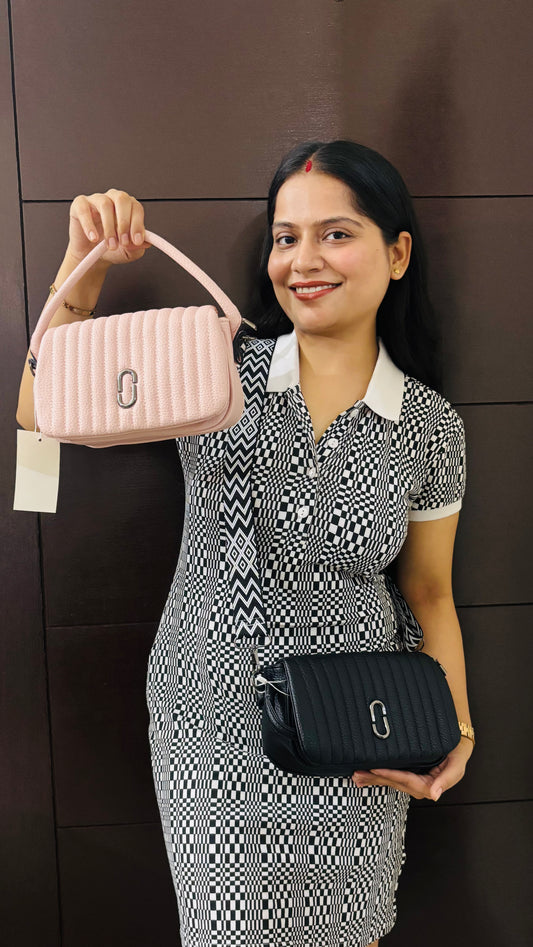 Hand Bag with Broad Belt