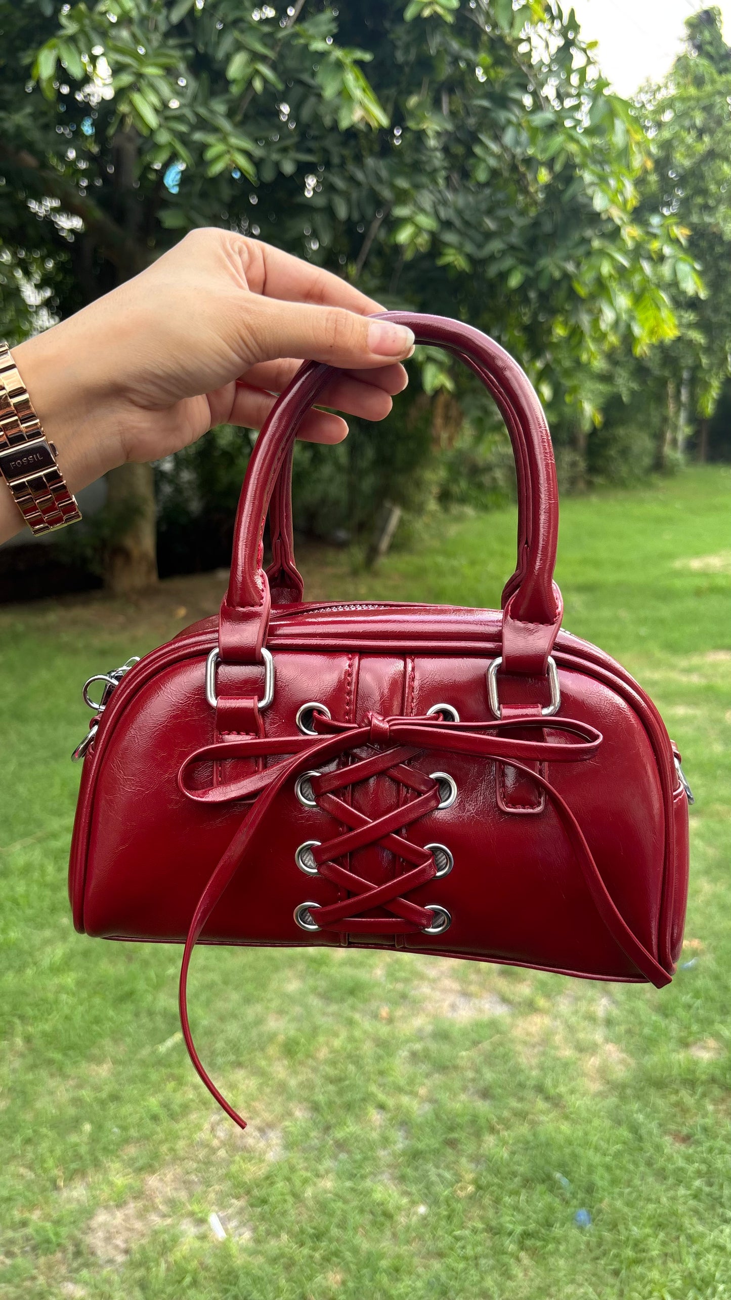 Baggle Handbag with Detachable Belt