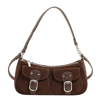 Vintage Suede Buckle Bag 🤎