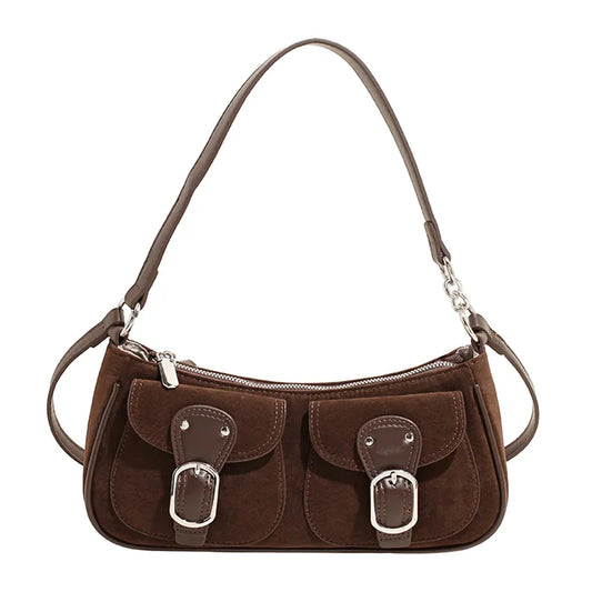 Vintage Suede Buckle Bag 🤎