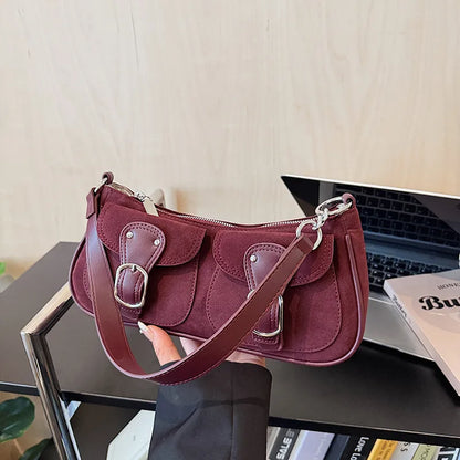 Vintage Suede Buckle Bag 🤎