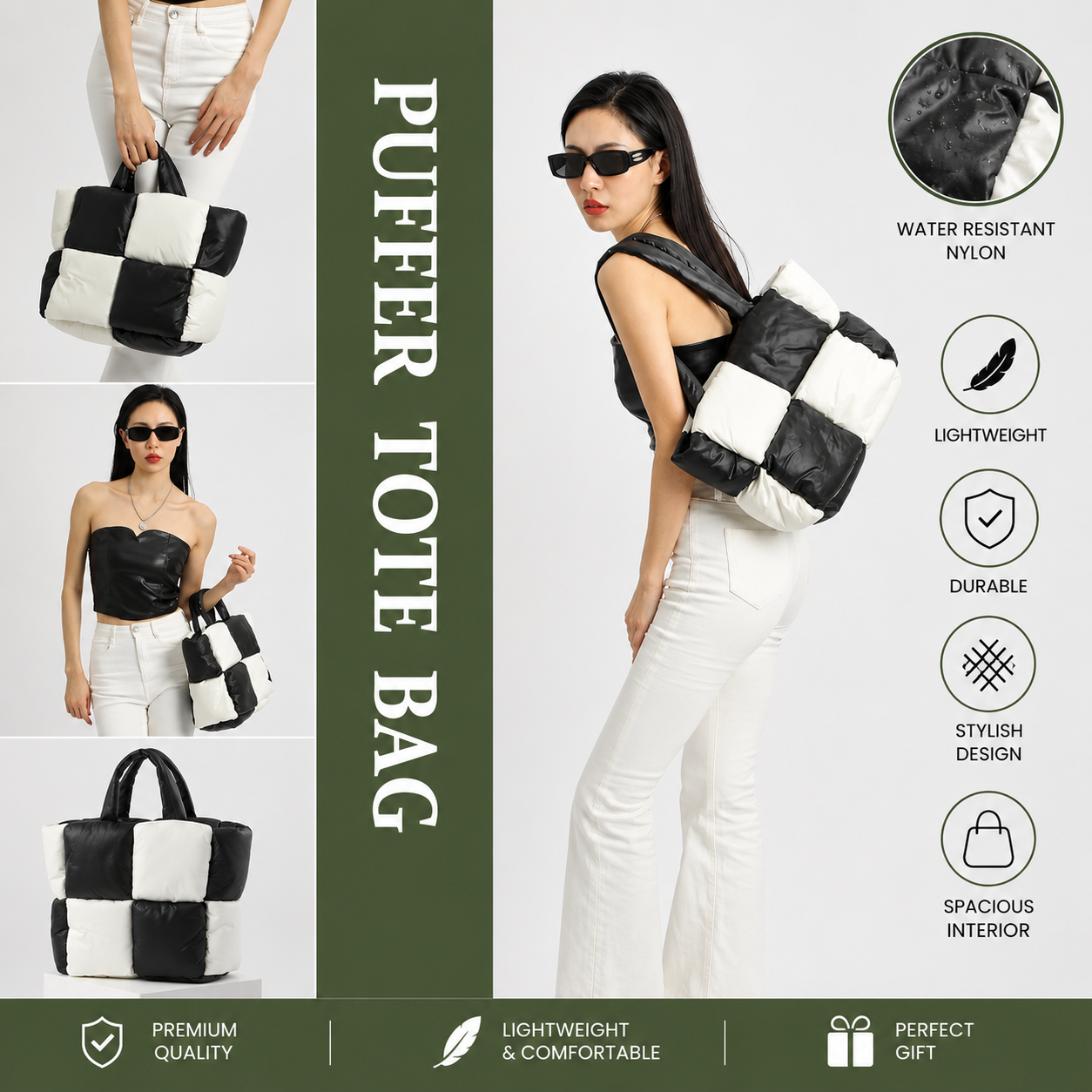 Mono Puff Tote