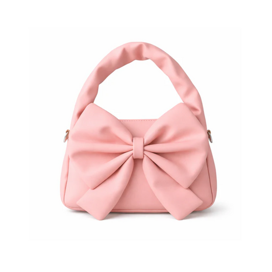 Blush Bow Bag with Broad Belt