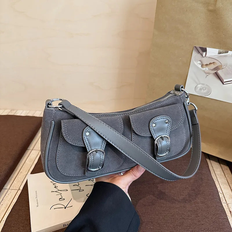 Vintage Suede Buckle Bag 🤎
