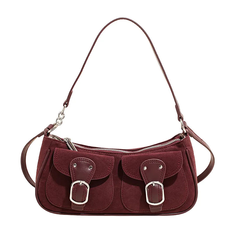 Vintage Suede Buckle Bag 🤎