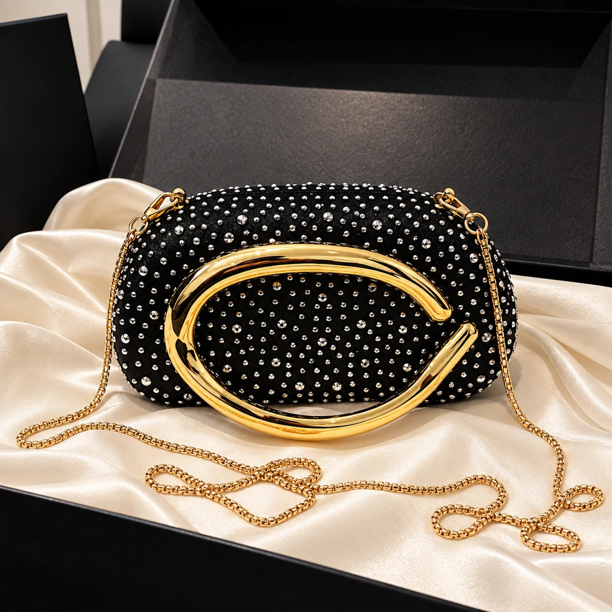 VUEMOD Rhinestone Party Clutch