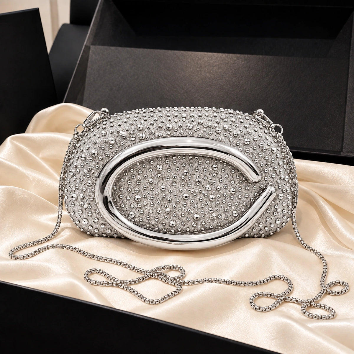 VUEMOD Rhinestone Party Clutch