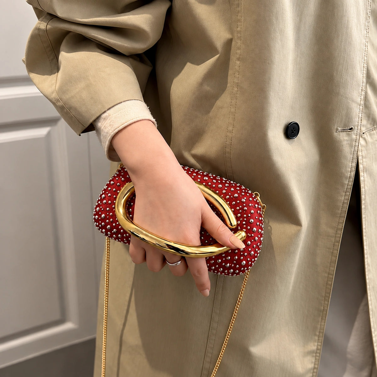 VUEMOD Rhinestone Party Clutch